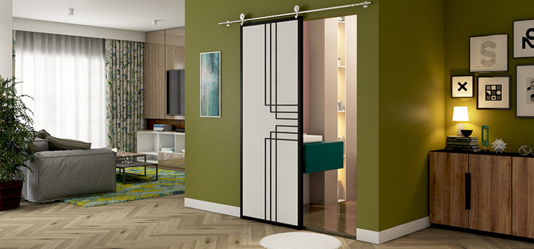 sliding bathroom door installation in Fallbrook